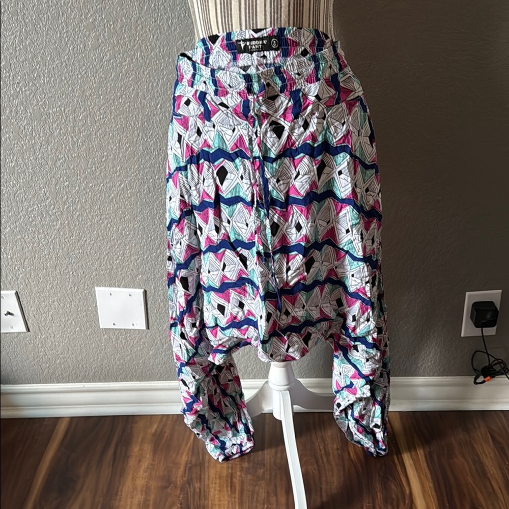 Mommy & Me Colorful Geometric Print Pants Set